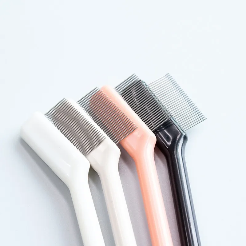 Convenient Ultra-Thin Steel Needle Makeup Brush For Eyelashes And Eyebrows Multiple Colors Available Soft Plastic Handle