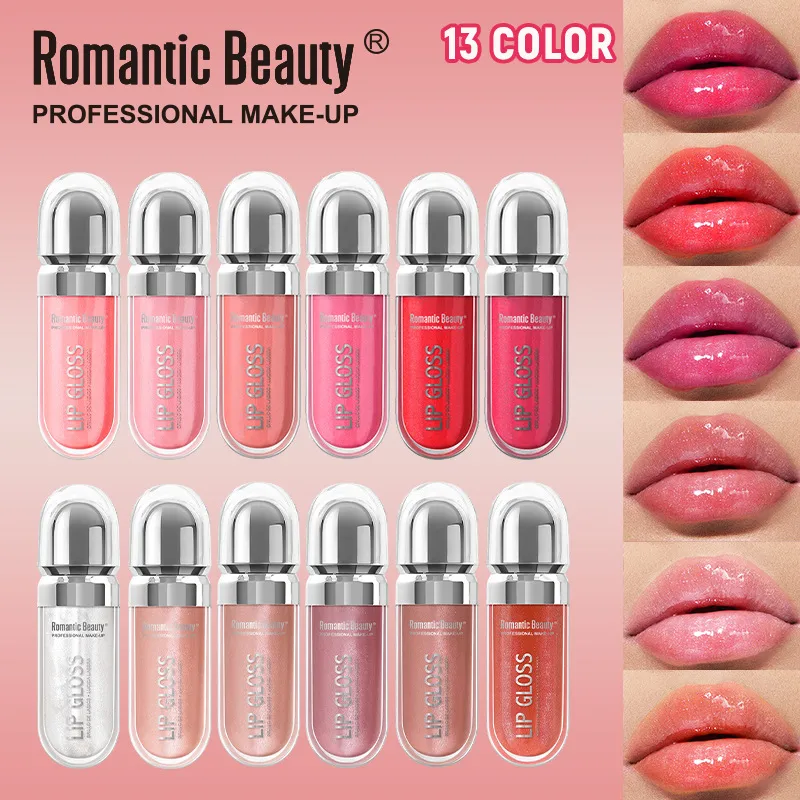 Glossy Mirror Lip Gloss Women&rsquo;s Liquid Lipstick Plumping Lip Glue Long-lasting Delicate Shiny Lip Color Easy-to-Apply Lip Oil