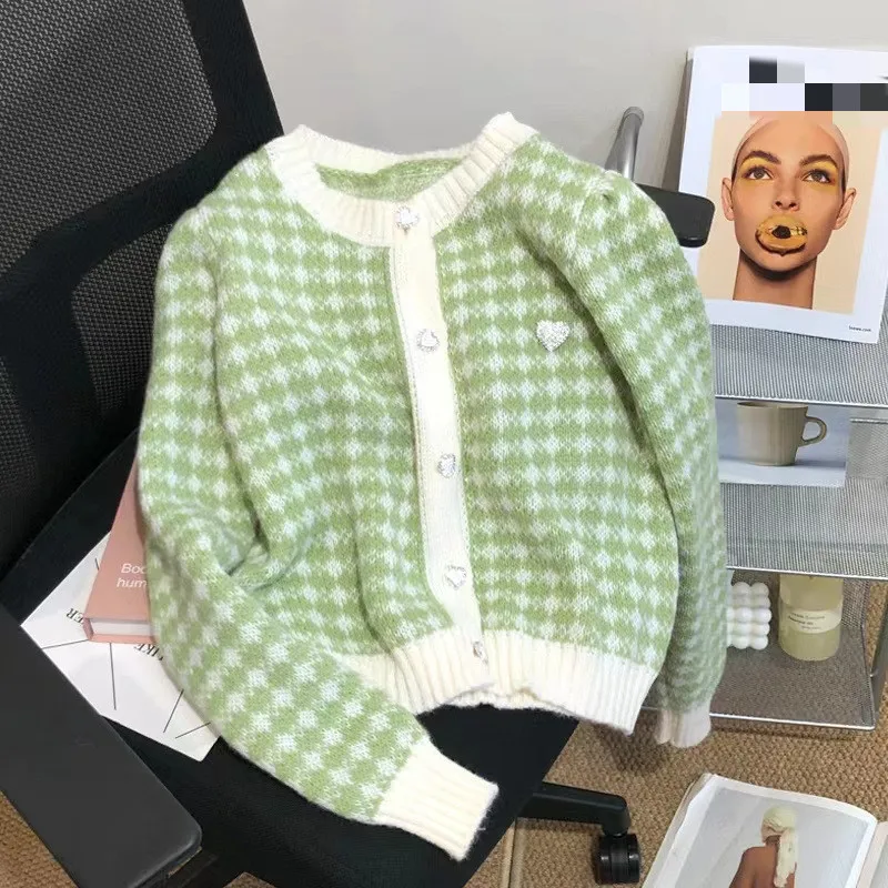 Gilets Pulls à Carreaux pour Femme, Manches Longues, Décontractés, Confortables et Élégants