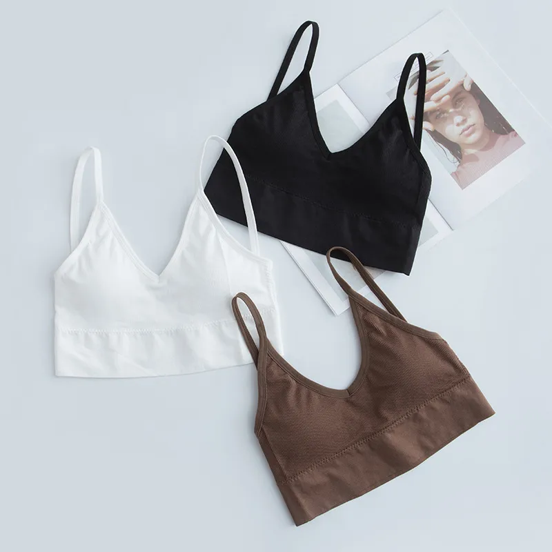 Bralette sans couture dos nu en nylon – Respirante, avec coques intégrées et sans armatures, ultra confortable